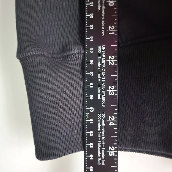 Champion Reverse Weave Embroidered Logo Mens Small Long Sleeve Black Hoodie - Picture 9 of 10